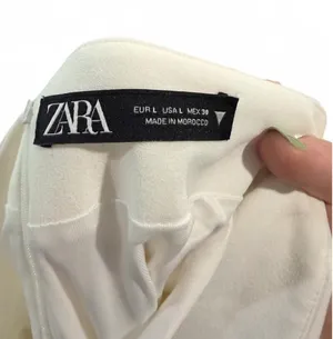 Zara Two Piece White Strapless Set Bottom Large Top Medium thumbnail 5