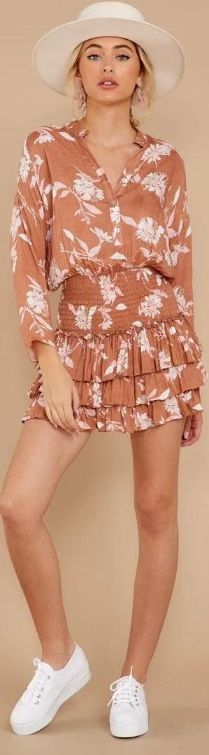These Three Boutique Smocked Waist Tiered Mini Dress thumbnail 5