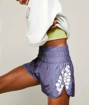 Free People The Way Home Logo Shorts purple size M runner thumbnail 1