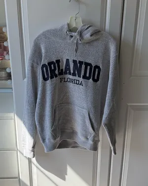Grey and navy women’s Orlando Florida hoodie thumbnail 1