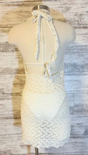 Three Piece White Bikini with Ivory Dress cover thumbnail 5