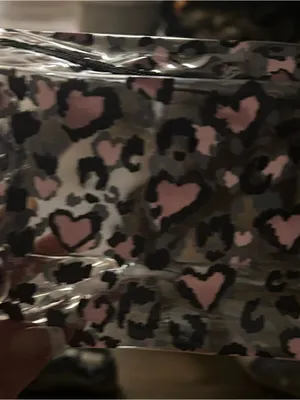 Clear Pink Leopard Print Cosmetic Bag - Women Bags thumbnail 3