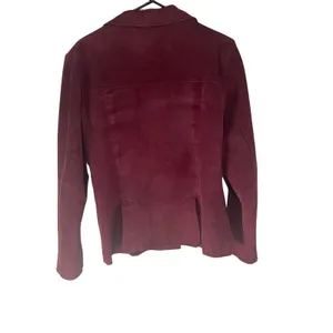 Bagatelle‎ Women's Size Large Vintage 90s Red Leather Bomber Jacket thumbnail 4