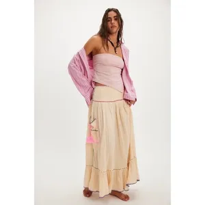 NWT!! FREE‎ PEOPLE Island Time Embroidered Set Skirt Halter Top Gauzy Small thumbnail 4