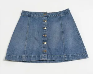 H&M Divided Button Front Denim Mini Skirt Blue Size 10‎ thumbnail 1