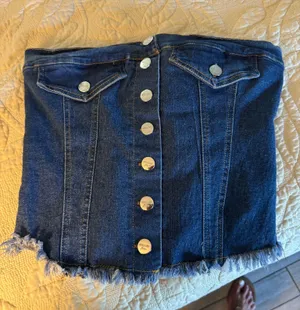 Denim tube top Blue thumbnail 1