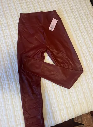 Target Maroon Pleather Leggings thumbnail 1