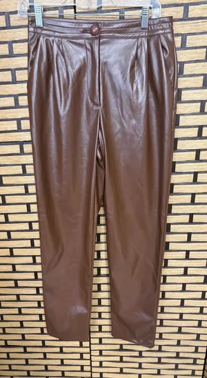 Princess Polly Brown Faux Leather Pants‎ Size 6 thumbnail 1