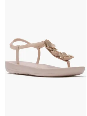 NEW FitFlop Splash Flower T-Strap Sandal 10 M, NUDE ROSE thumbnail 2