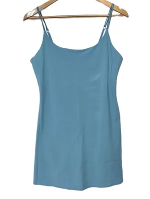 Womens Abercrombie & Fitch Blue Spaghetti Strap Slip Dress Shapewear Size Medium thumbnail 1