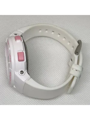 FMD women’s digital lcd watch white pink tone 40mm quartz multifunction running thumbnail 9