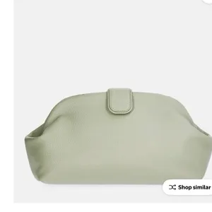 Free Assembly Sage Green‎ Faux Leather Clutch Handbag And Bag Charm thumbnail 6