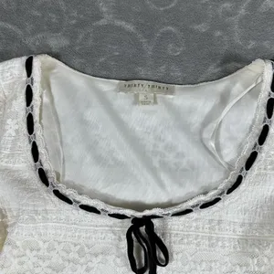 VTG Thirty Thirty Womens Y2K Lace Babydoll Top Small Coquette Romantic Ballet thumbnail 6