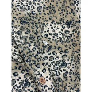 Vintage Leopard Print Rhinestone Button Up Shirt Quacker Factory Animal Print Sm thumbnail 2