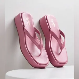 Seychelles Sunflower Pink Platform Summer Thong Sandals 6 thumbnail 3