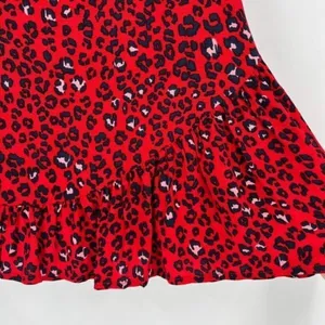Lovers + Friends Women's‎ Sahara Cheetah Lined Lena Mini Skirt Red Black Size XS thumbnail 4