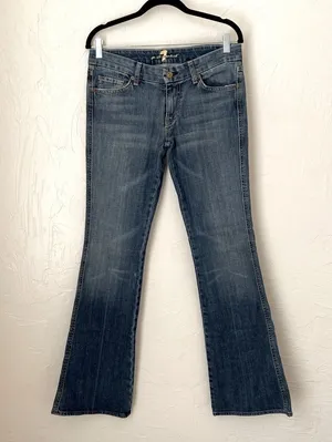 7 for All Mankind studded “A” pocket flare jeans▪️size 28 thumbnail 2