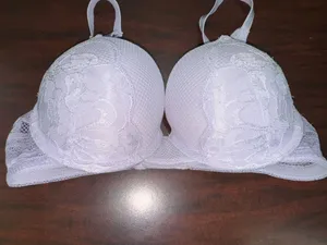 Auden Lavender with Lace Plunge Coverage Push Up Bra Size 34C thumbnail 2
