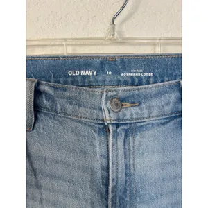 Old Navy Boyfriend Loose Jeans 10 Light Wash Mid Rise Straight Leg Denim thumbnail 3