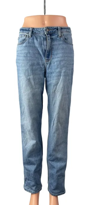 Hollister Women's Blue Medium Wash High Rise Straight Leg Denim Jeans Size 29 thumbnail 1