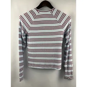 Women’s Offline by Aerie Small Sky Blue Long Sleeve w/ Red Stripes thumbnail 3