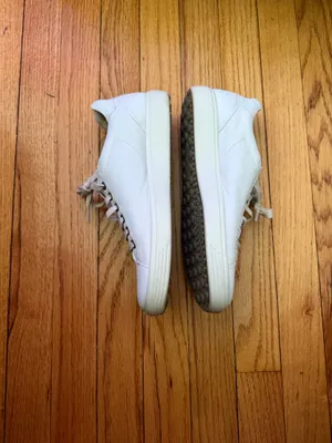Ecco Soft 7 Leather Sneakers Casual White Lace-Up Sz 9 minimalist preppy thumbnail 3