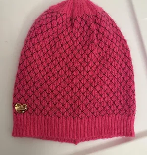 Betsey Johnson Hot Pink Knit Beanie Women's One Size Winter Hat thumbnail 1