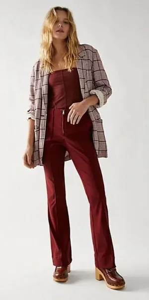 Free People Go For That Slim Flare Pants Women’s Small thumbnail 1