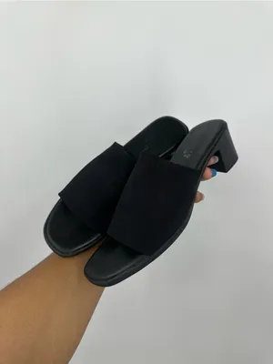 Vintage Y2K Black Block Heel Sandals Women's Size 8 Grunge Whimsical thumbnail 6