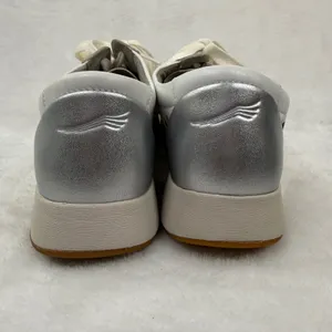 Dansko Charlie White Leather Perforated Lace Up Sneakers Silver Heel Womens‎ 39 thumbnail 5