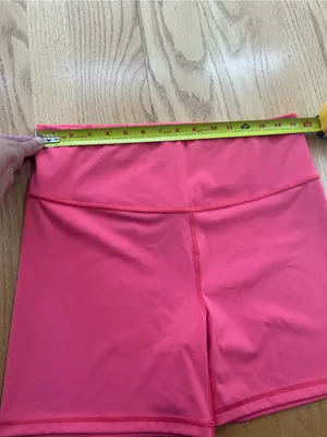 NWT Savage X Fenty Sport High Rise Bike Shorts Coral Pink XL Activewear Rihanna thumbnail 6