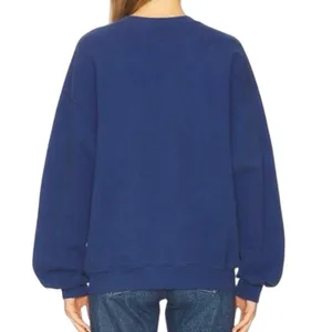 DAYDREAMER Bon Voyage BF Sweatshirt in Washed Indigo, Size Small New without Tag thumbnail 4