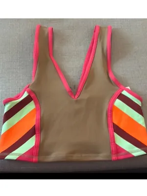 Free People Movement Never Better Colorblock Crop Top Bra NWOT - Size: small thumbnail 3