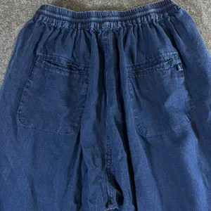 Anthropologie Pilcro Indigo Blue Linen Blend Drawstring Jogger Pants XS Boho thumbnail 12