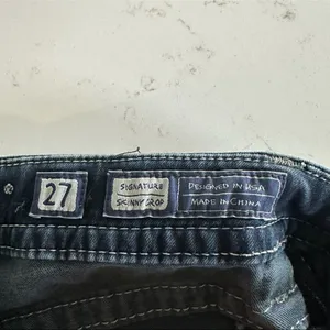 ￼Miss Me‎ Signature Skinny Crop Women’s Size 27 Western Biker Ankle Jeans thumbnail 8