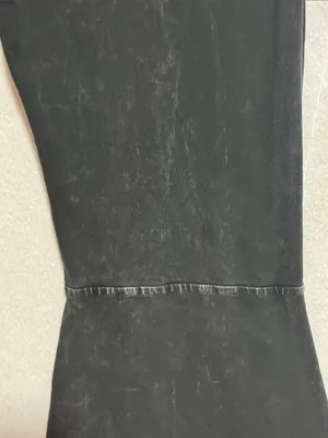 Chatoyant Black Fold-Over Waist Fit and Flare Yoga Pants thumbnail 5