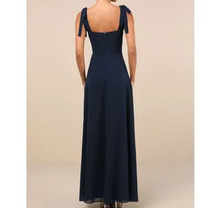 NEW Lulus Love Me Forever Navy Blue Tie-Strap Square Neck A-Line Maxi Dress XL thumbnail 4