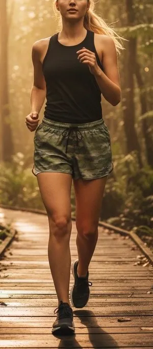Zuma Camo Running Shorts Large Green Athletic Activewear thumbnail 1