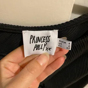 Princess Polly sexy black crop top with lace up details, size 0 thumbnail 5