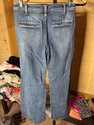 Pilcro Anthropologie Darien 70s Paneled Wide Leg Flare Jeans Size 28 thumbnail 4