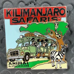 Disney parks Kilimanjaro Safaris Mickey Minnie & Goofy Safari Truck 3D pin thumbnail 1