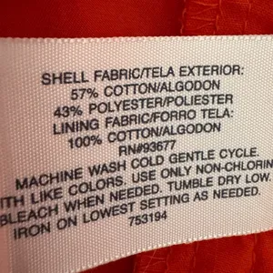 St. John's Bay Womens Sz S Orange Trench Coat Belted Pea Coat Lightweight Cotton thumbnail 9