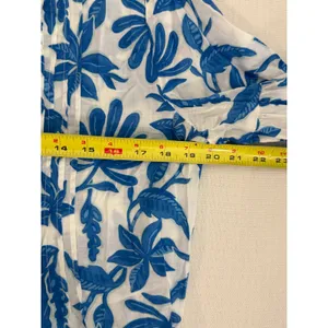 Vineyard Vines Blue and white Popover blouse size medium thumbnail 5