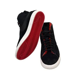 Nike Shoes Nike Blazer Mid Premium Black Suede Red Lined Size Women's 7 thumbnail 3