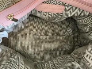Steve Madden Pink Pebbled Leather Satchel Crossbody Bag Gold Hardware thumbnail 4