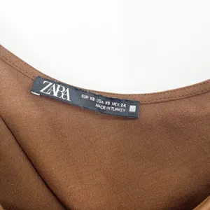 Zara Asymmetrical Top Women's XS‎ Brown Going Out Minimalist Chic thumbnail 6