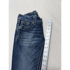 Miss Me Womens Skinny Jeans Medium Wash Embroidered Mid Rise Sz 26 thumbnail 9