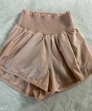 Offline aerie High-Waist Smocked Waistband Women's Shorts - Blush thumbnail 1