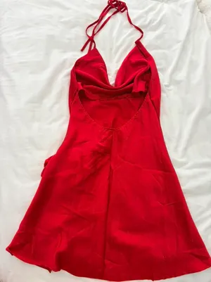 Shein Red Satin Dress Slip thumbnail 2