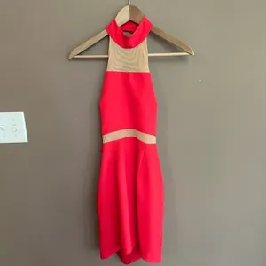 Naven x Revolve‎ Paneled Peekaboo Dress in Red Sz 2 thumbnail 5